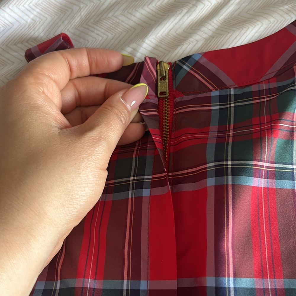 Vineyard Vines Red Plaid Formal Dress - 10 - Picture 3 of 5